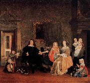 Gabriel Metsu, Portrait of Jan Jacobsz Hinlopen and His Family